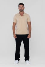 Enorsia Muscle Ribbed Polo Shirt