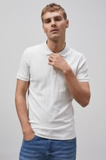 Enorsia Muscle Ribbed Polo Shirt