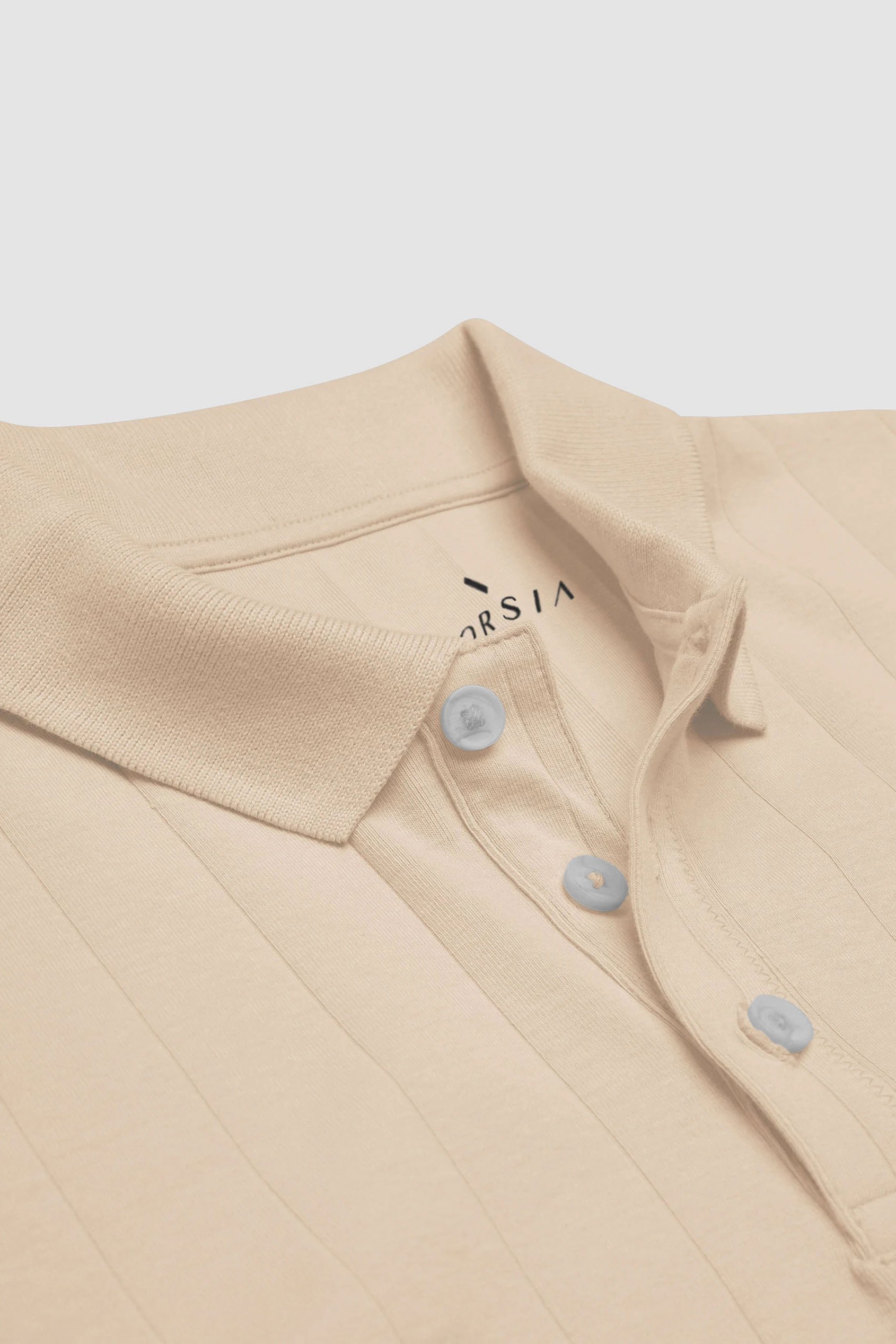 Enorsia Muscle Ribbed Polo Shirt