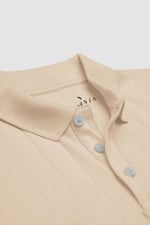 Enorsia Muscle Ribbed Polo Shirt