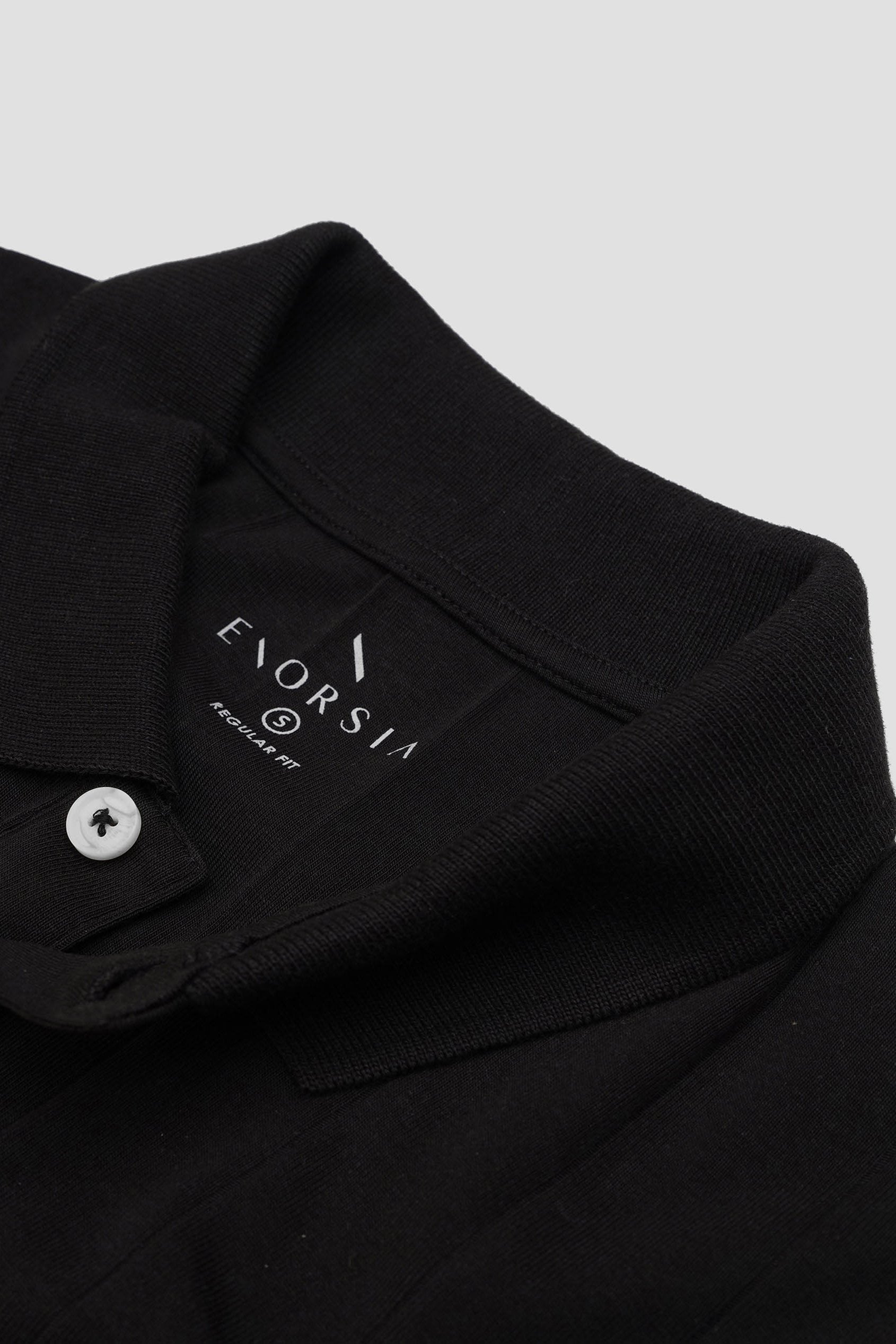 Enorsia Muscle Ribbed Polo Shirt