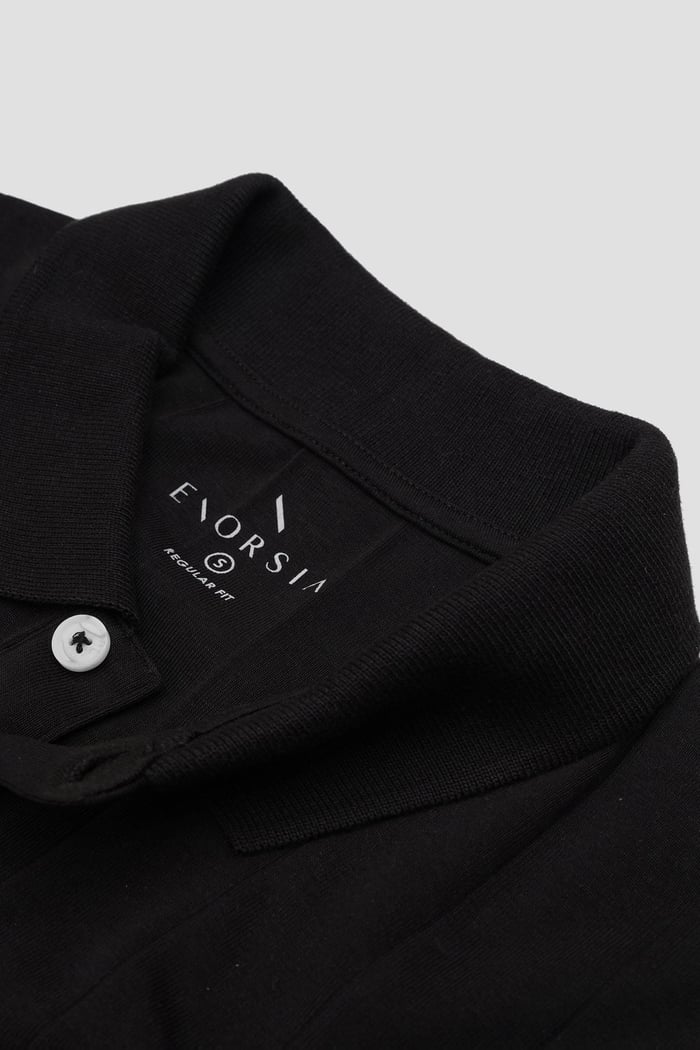 Enorsia Muscle Ribbed Polo Shirt