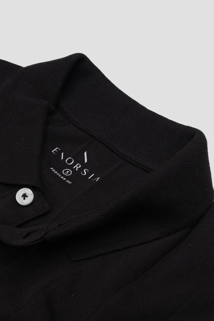 Enorsia Muscle Ribbed Polo Shirt