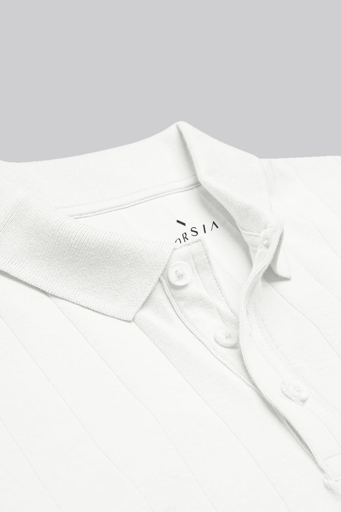 Enorsia Muscle Ribbed Polo Shirt