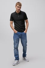 Enorsia Muscle Ribbed Polo Shirt