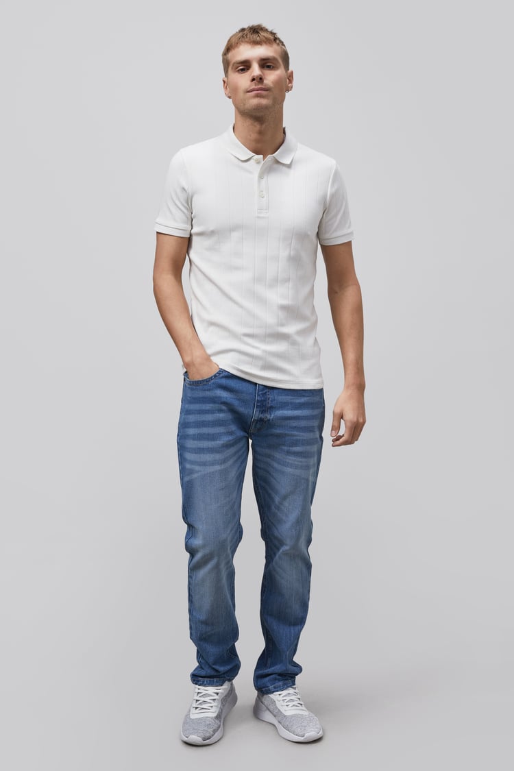 Enorsia Muscle Ribbed Polo Shirt