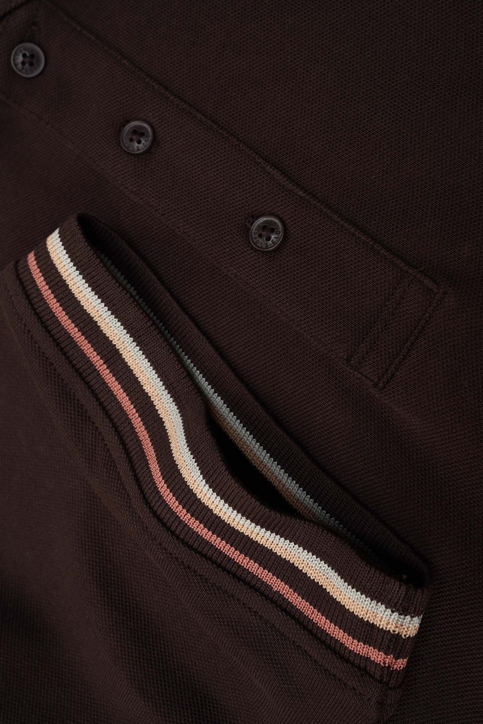 Red/Pink Tipped Polo Shirt