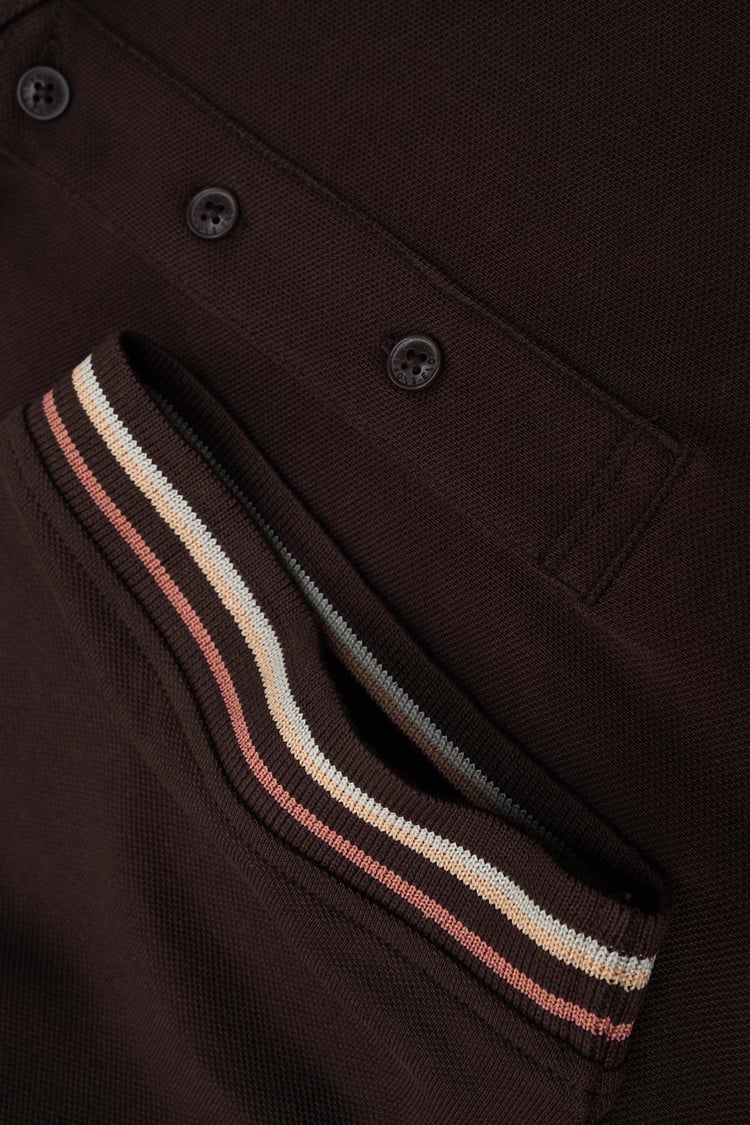 Red/Pink Tipped Polo Shirt