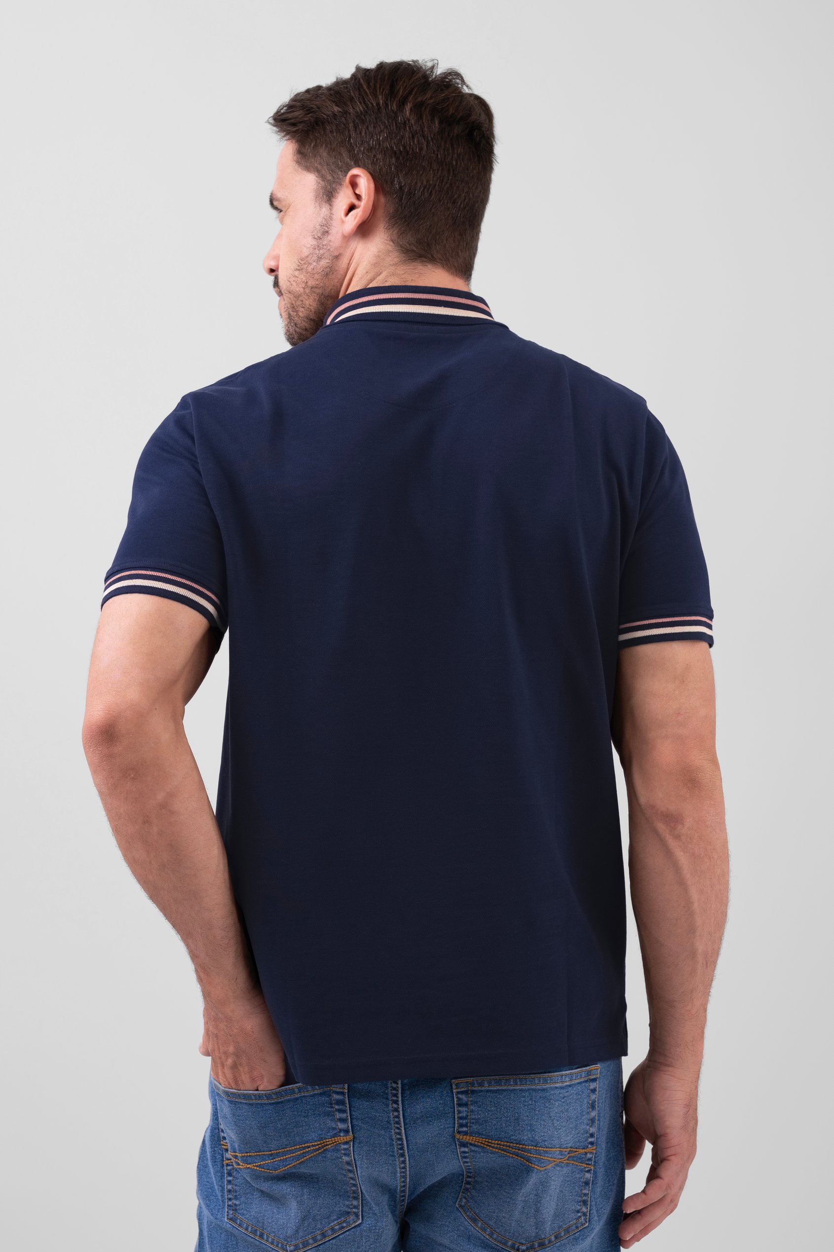 Red/Pink Tipped Polo Shirt