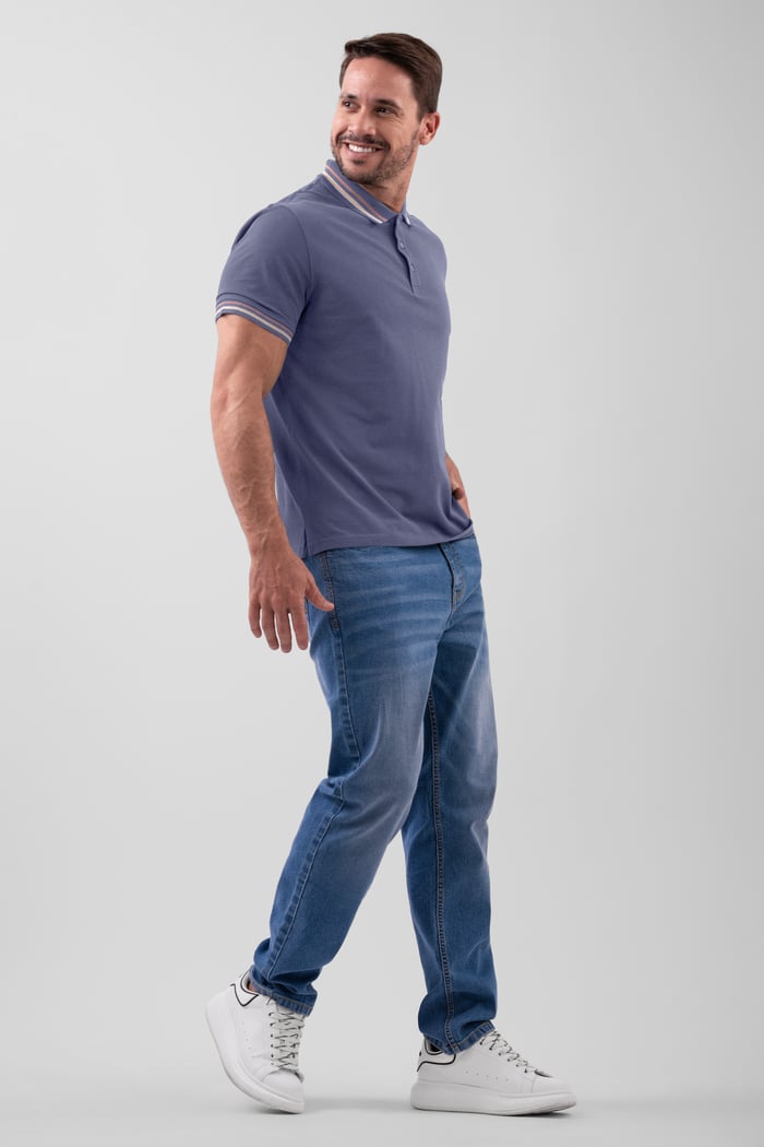 Red/Pink Tipped Polo Shirt