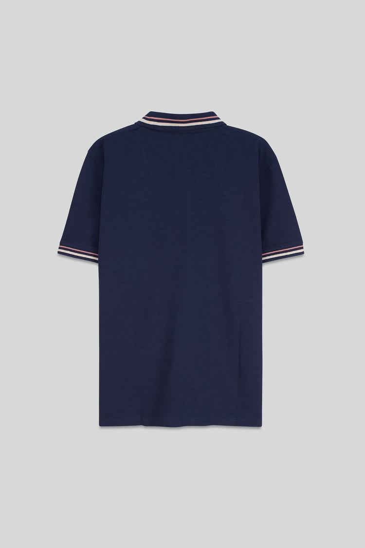 Red/Pink Tipped Polo Shirt