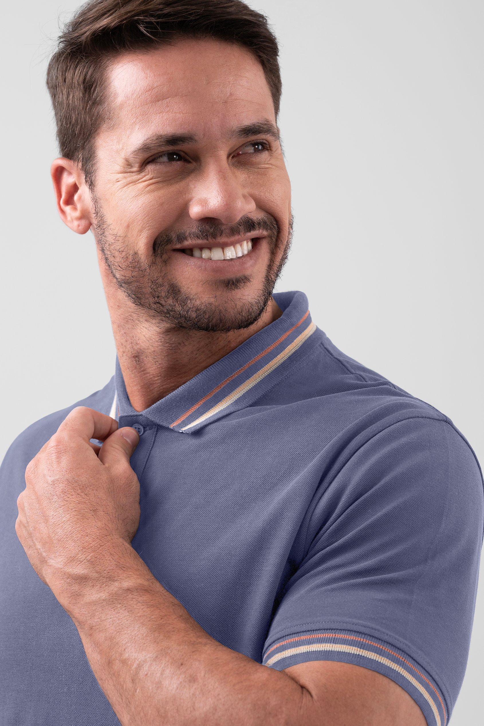 Red/Pink Tipped Polo Shirt