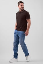 Red/Pink Tipped Polo Shirt