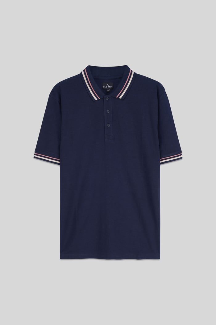 Red/Pink Tipped Polo Shirt