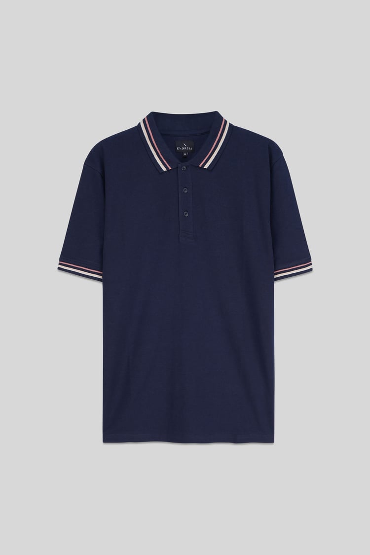 Red/Pink Tipped Polo Shirt