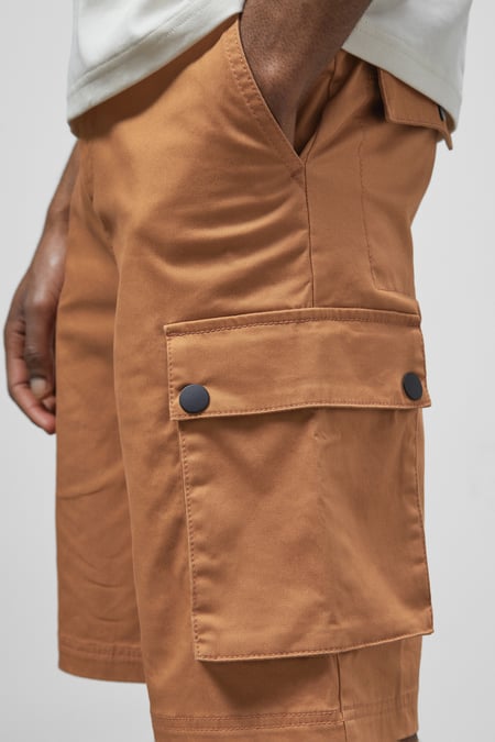 Orange Utility Shorts