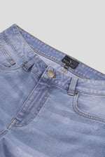 Mens Blue Denim Cargo Shorts