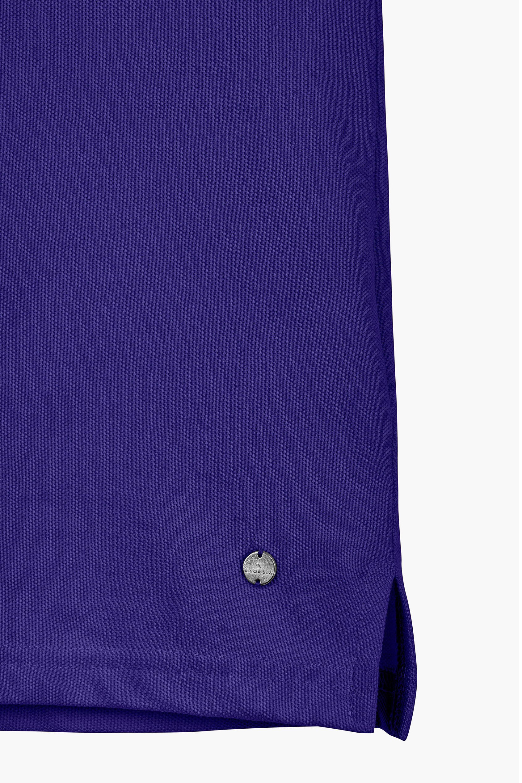 Tipped Collar Short Sleeves Zip Polo Shirt