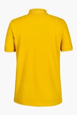 Tipped Collar Short Sleeves Zip Polo Shirt