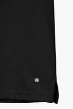 Tipped Collar Short Sleeves Zip Polo Shirt