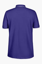 Tipped Collar Short Sleeves Zip Polo Shirt