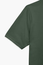 Tipped Collar Short Sleeves Zip Polo Shirt