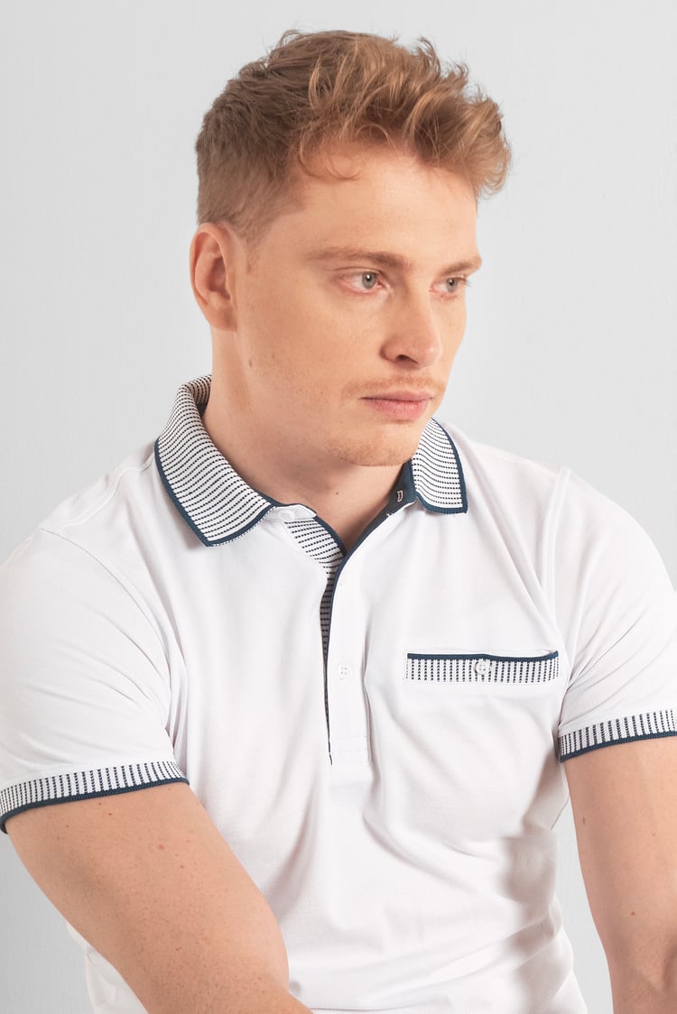 Men's Bird Eye Collar Polo Shirt