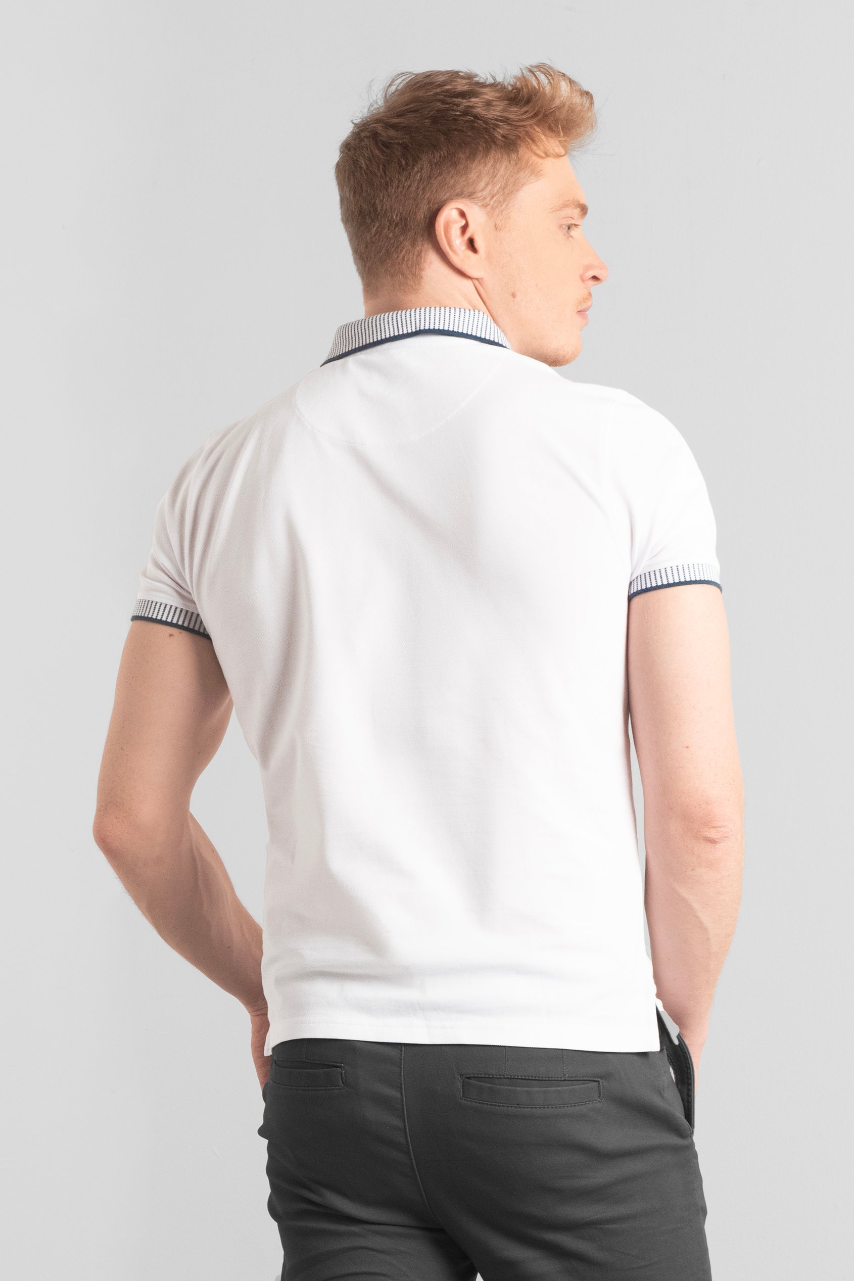 Men's Bird Eye Collar Polo Shirt