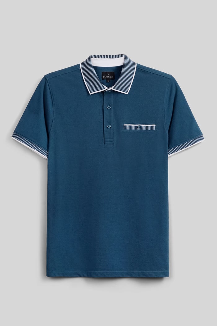 Men's Bird Eye Collar Polo Shirt