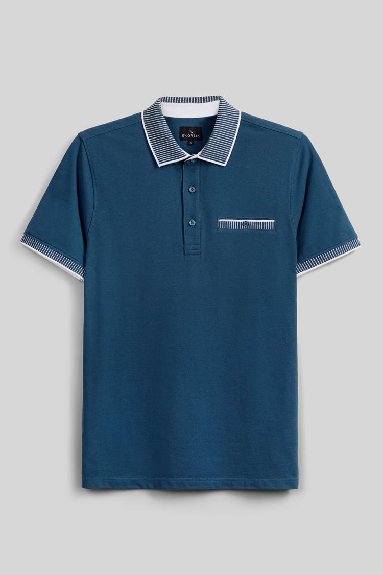 Men's Bird Eye Collar Polo Shirt