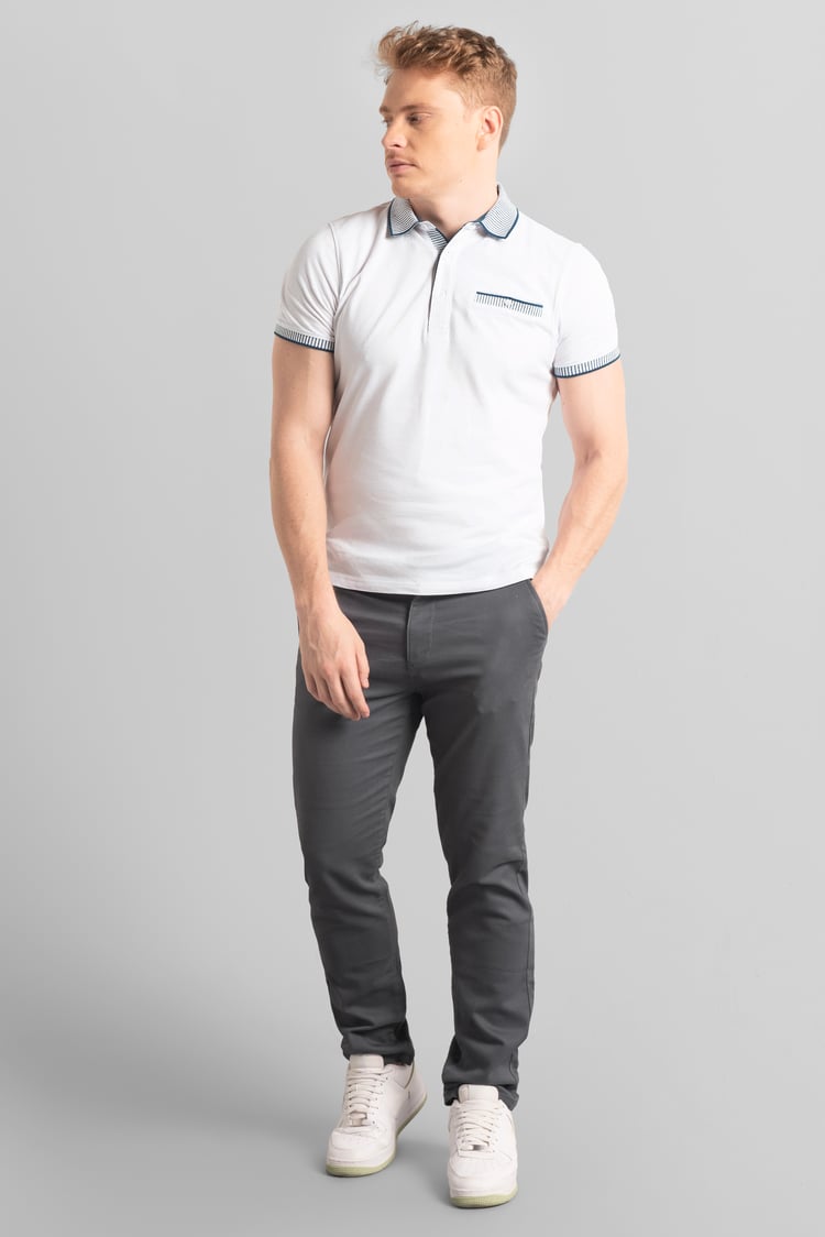 Men's Bird Eye Collar Polo Shirt