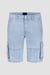 Light Blue Stretch Denim Cargo Shorts