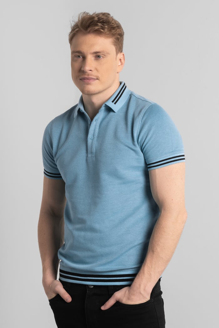 Design Pique Polo With Rib Detailing