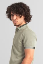 Design Pique Polo With Rib Detailing