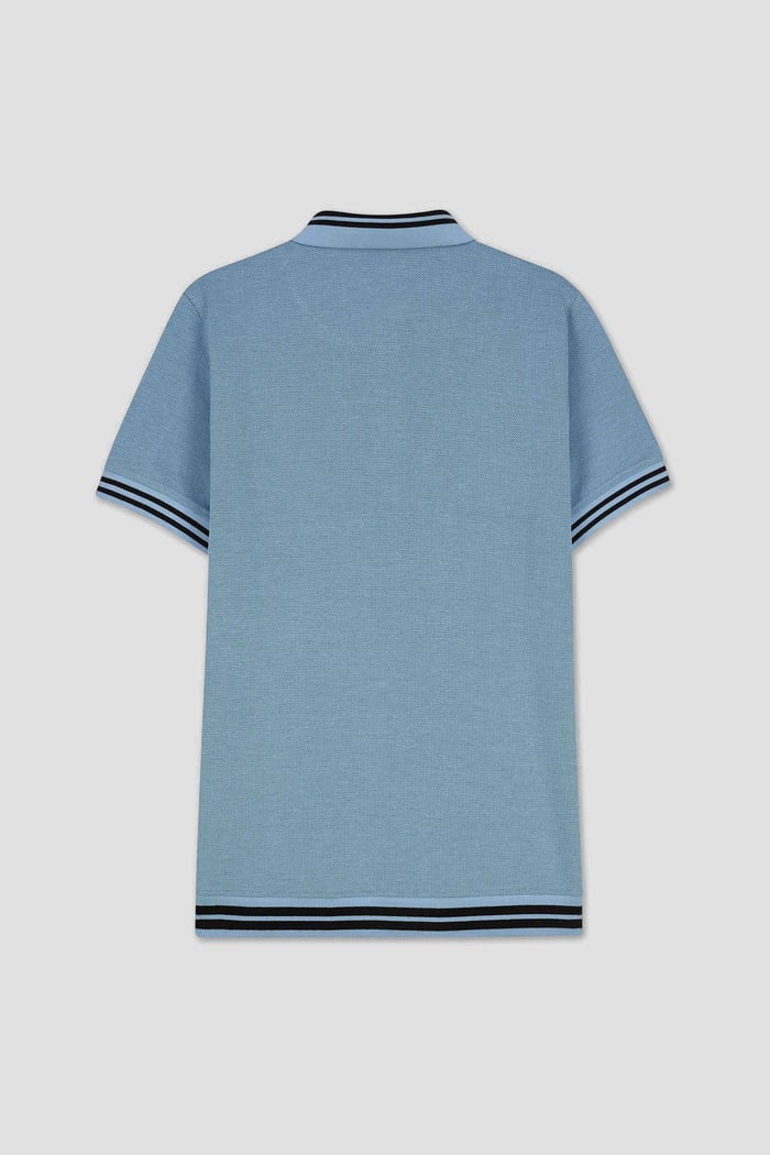 Design Pique Polo With Rib Detailing
