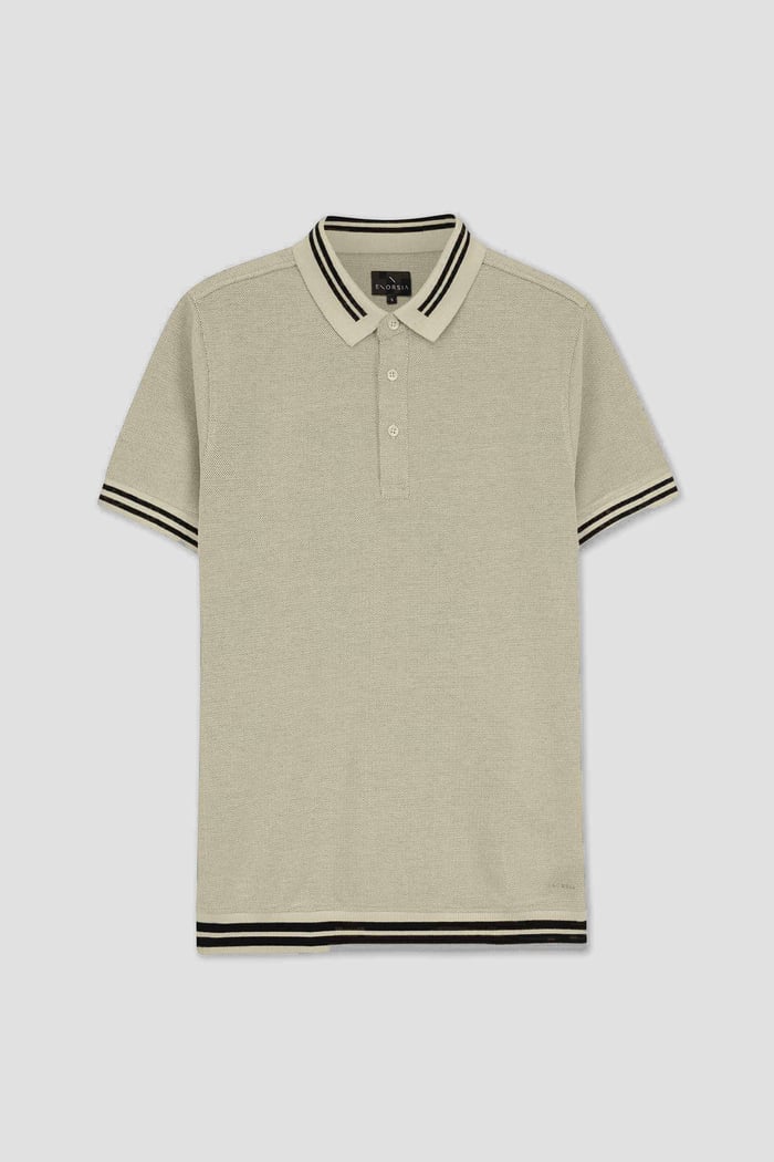 Design Pique Polo With Rib Detailing