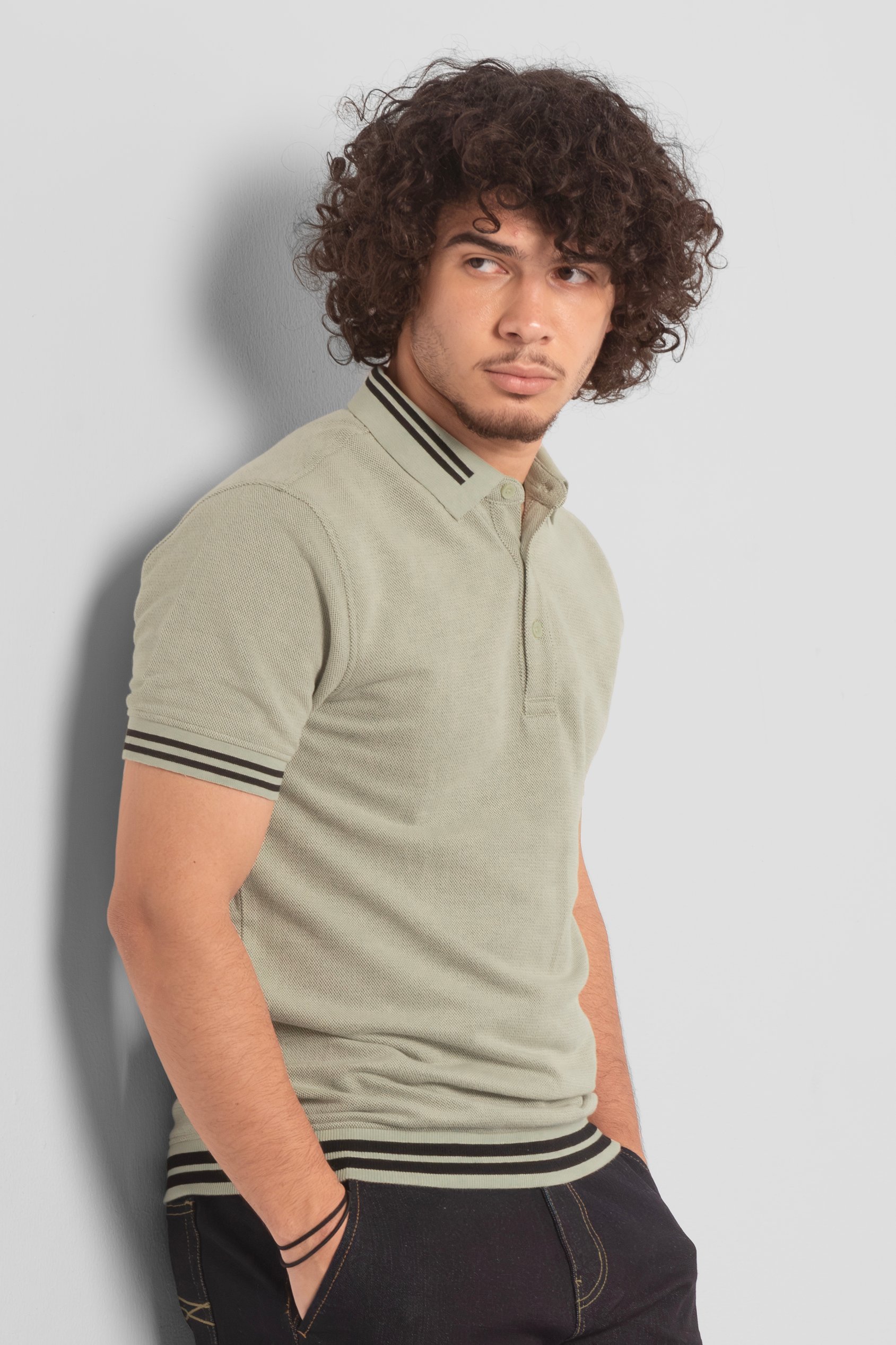 Design Pique Polo With Rib Detailing