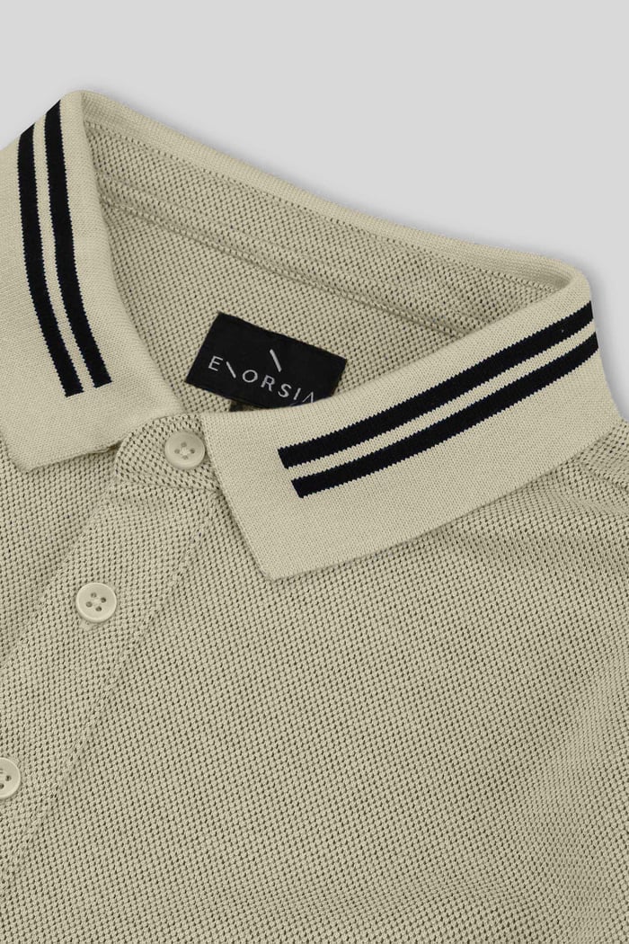 Design Pique Polo With Rib Detailing