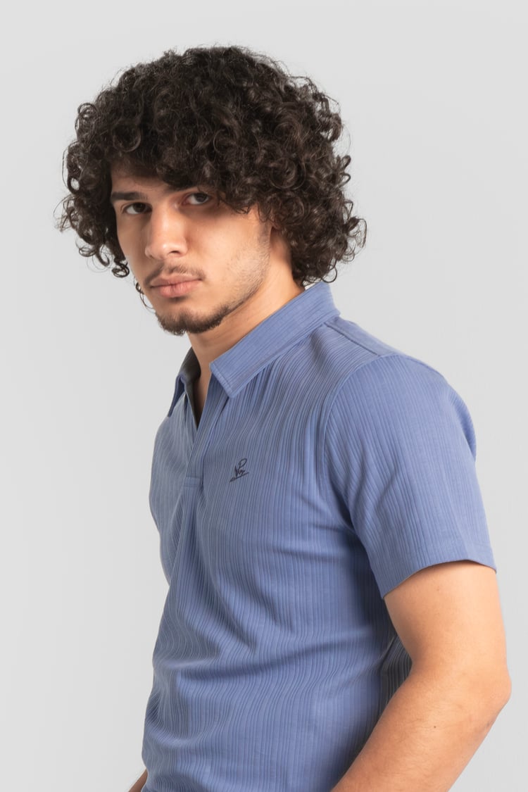 Rib Textured Men’s Polo Shirt