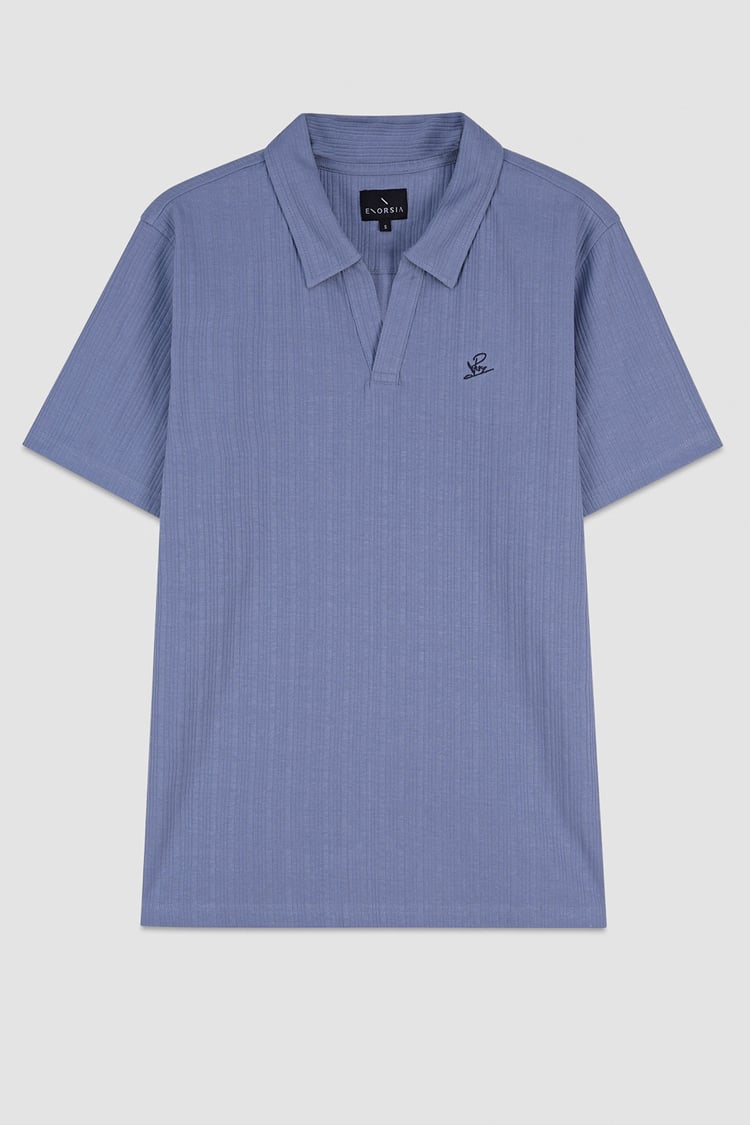 Rib Textured Men’s Polo Shirt