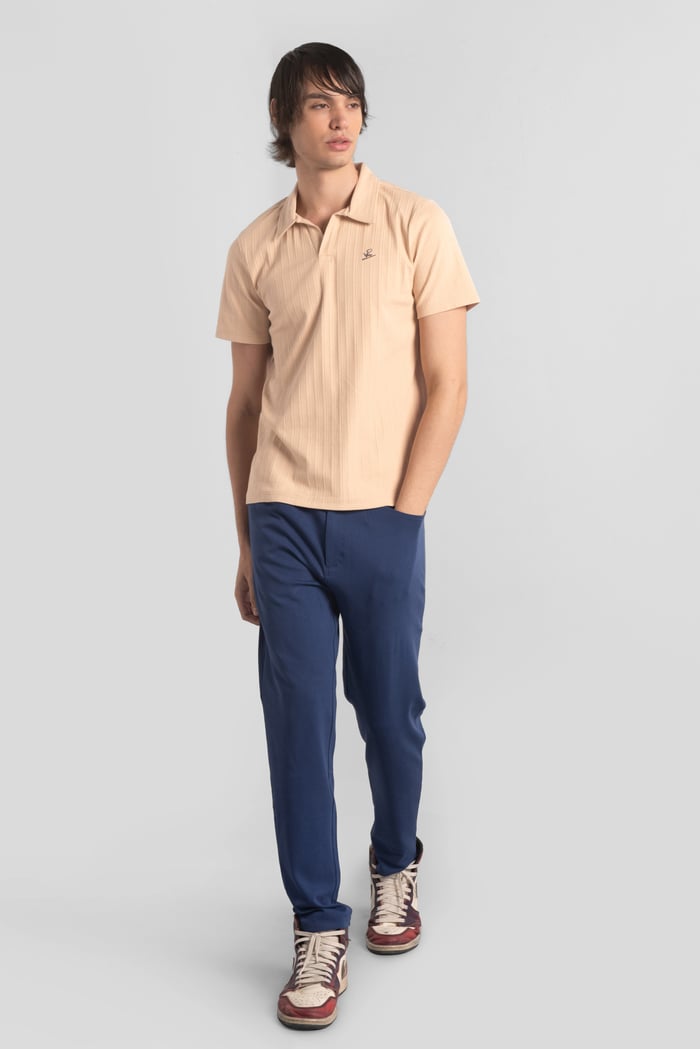 Rib Textured Men’s Polo Shirt