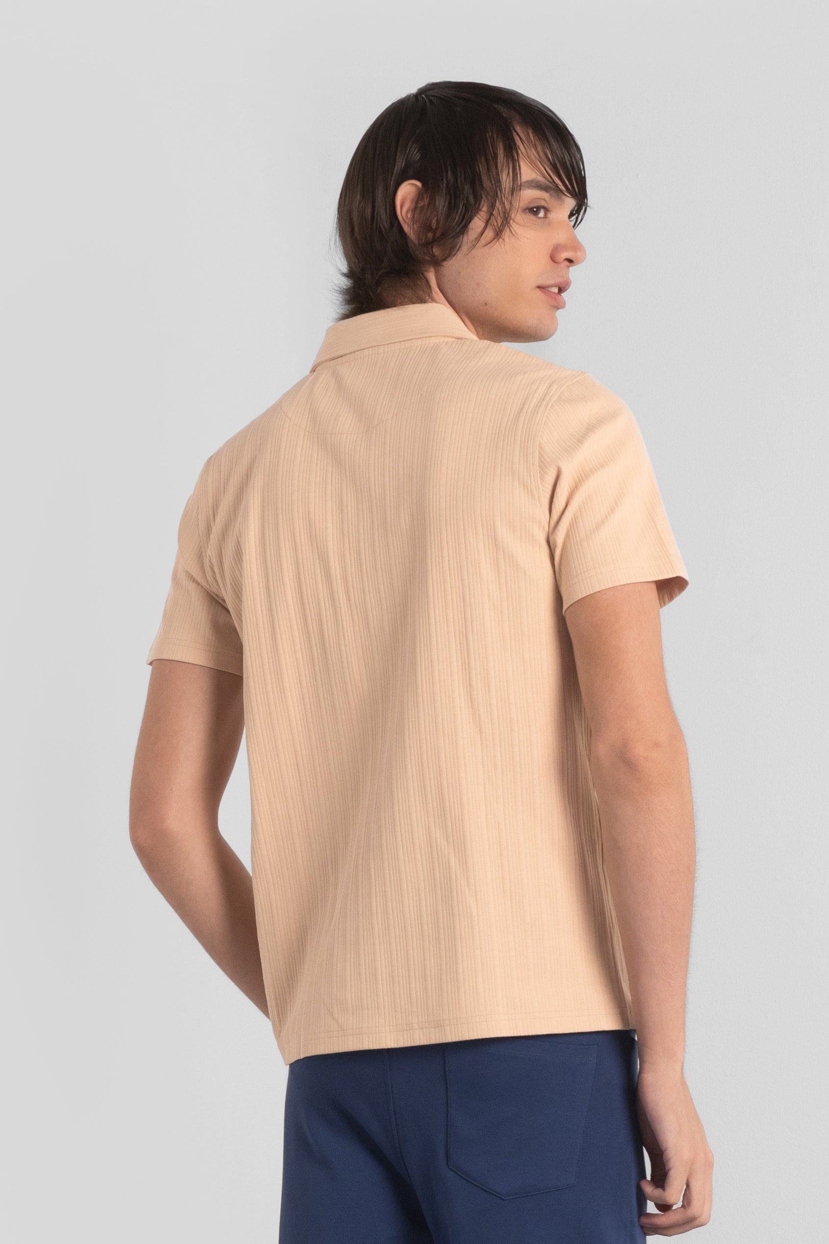 Rib Textured Men’s Polo Shirt