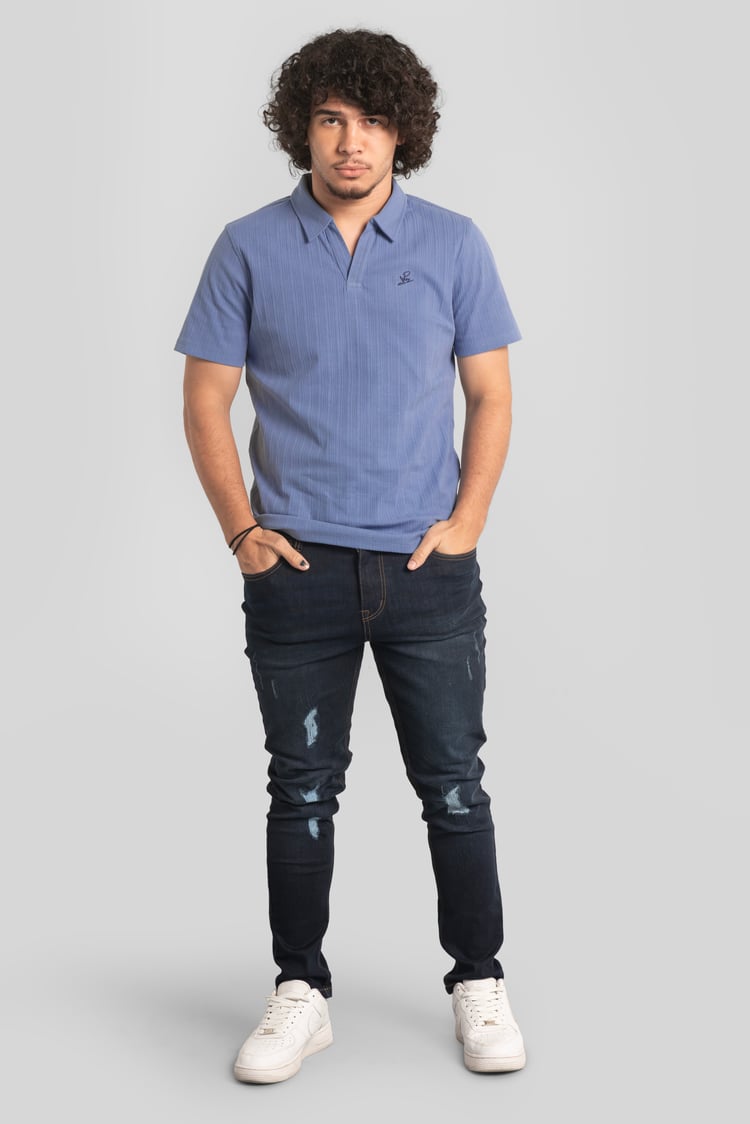 Rib Textured Men’s Polo Shirt