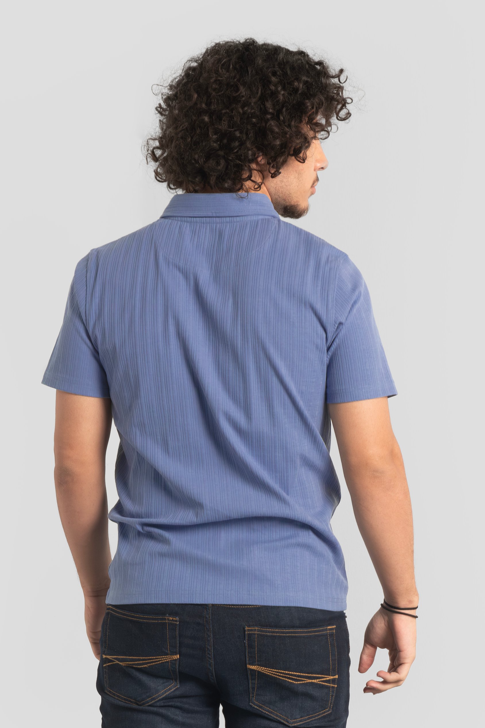Rib Textured Men’s Polo Shirt