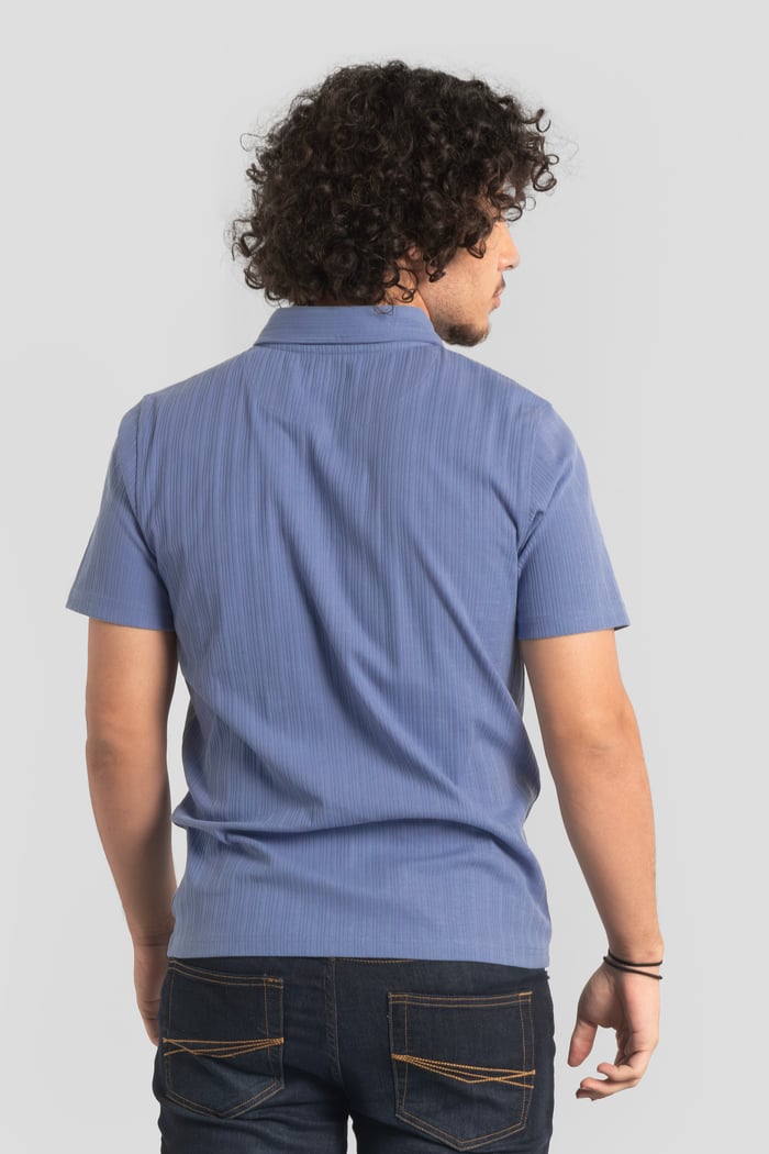 Rib Textured Men’s Polo Shirt