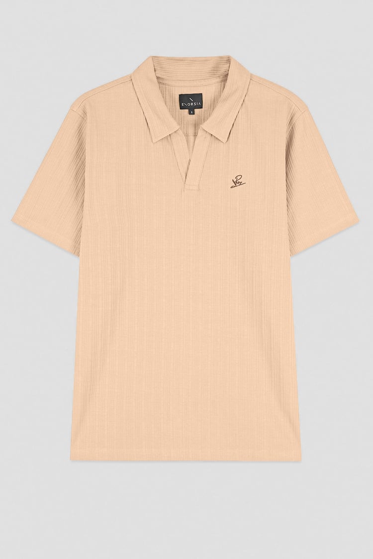 Rib Textured Men’s Polo Shirt