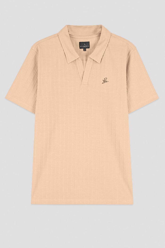 Rib Textured Men’s Polo Shirt