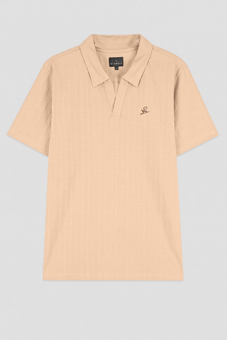Rib Textured Men’s Polo Shirt