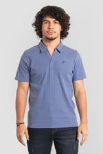Rib Textured Men’s Polo Shirt