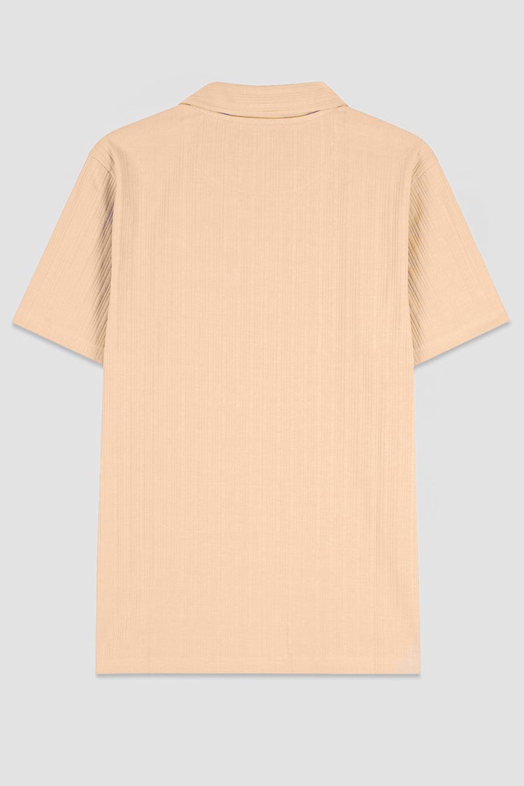 Rib Textured Men’s Polo Shirt